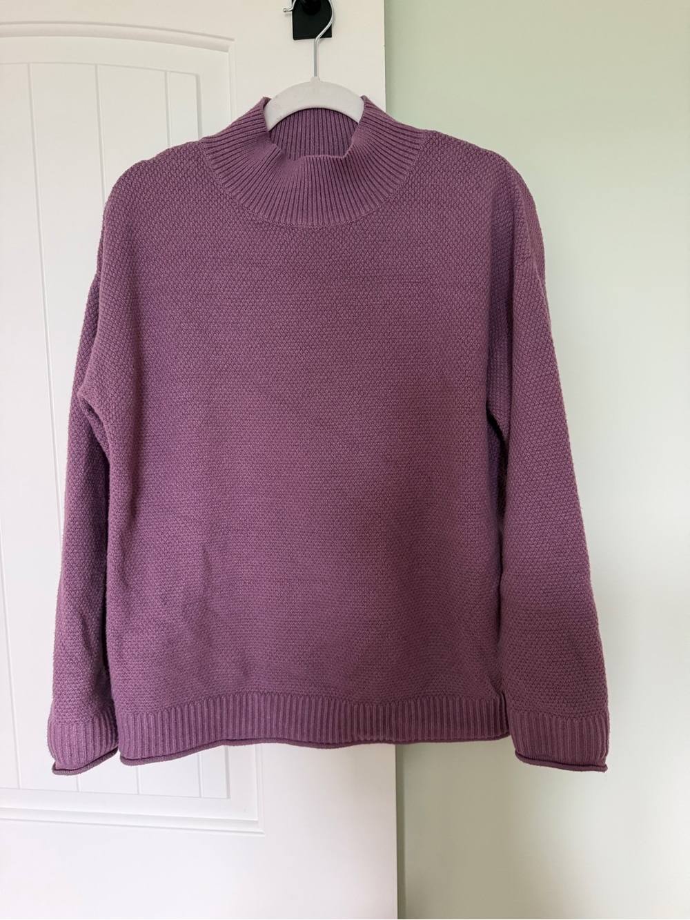 Women's Cowl Neck Sweater in Dusty Lavender